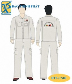 Quần áo công nhân túi hộp BTP - CN08